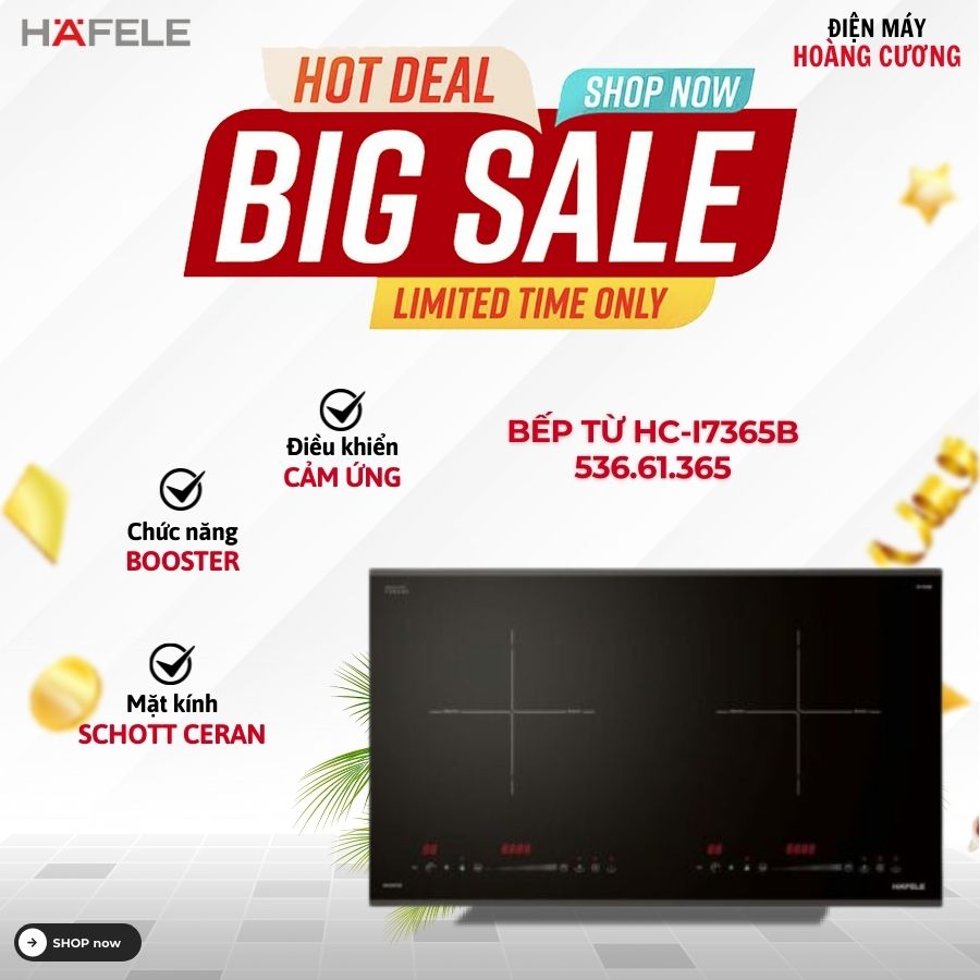 Bếp từ Hafele HC-I7365B 536.61.365 2 vùng nấu