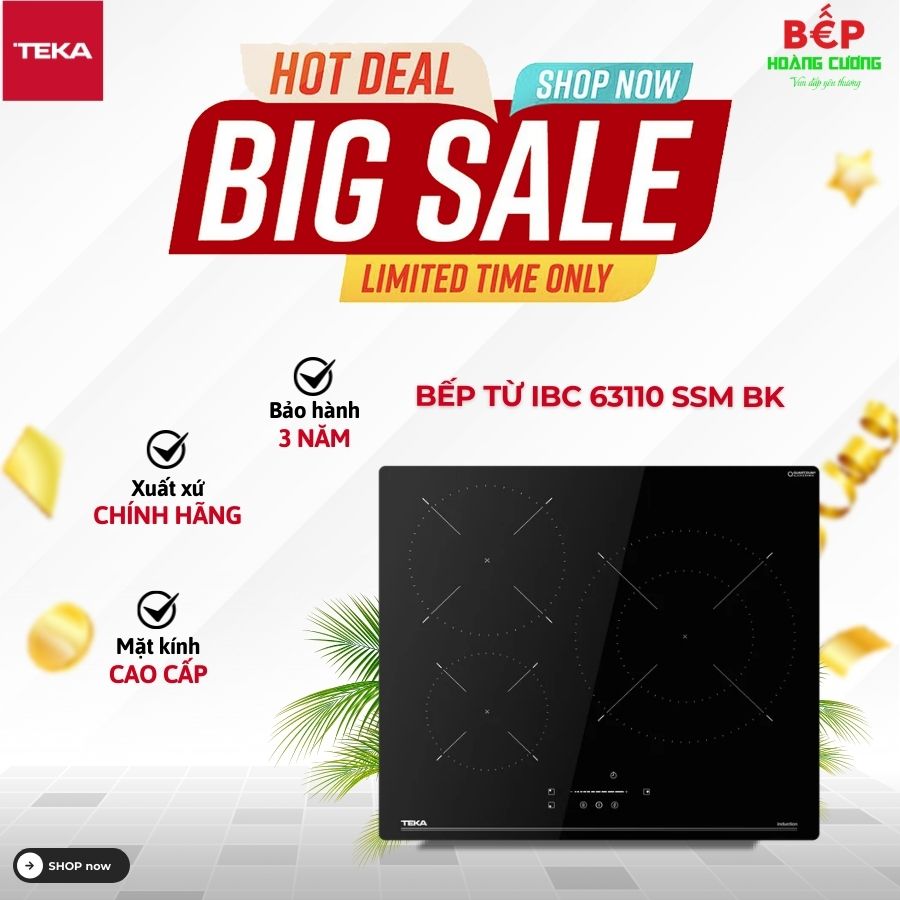 Bếp từ Teka 3 vùng nấu IBC 63110 SSM BK 112520049