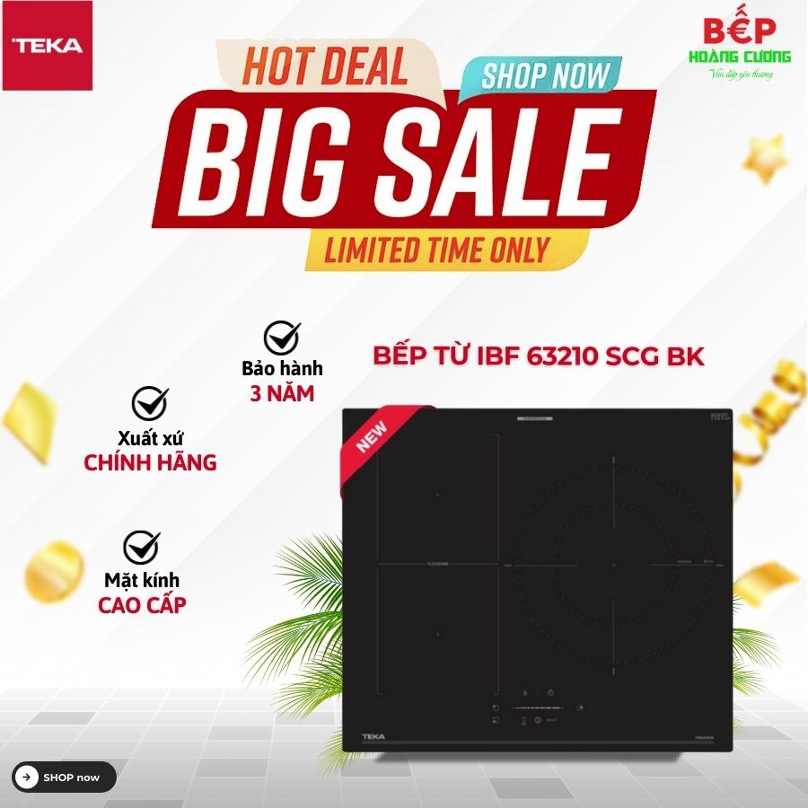 Bếp từ 3 vùng nấu Teka IBF 63210 SCG BK 112520055