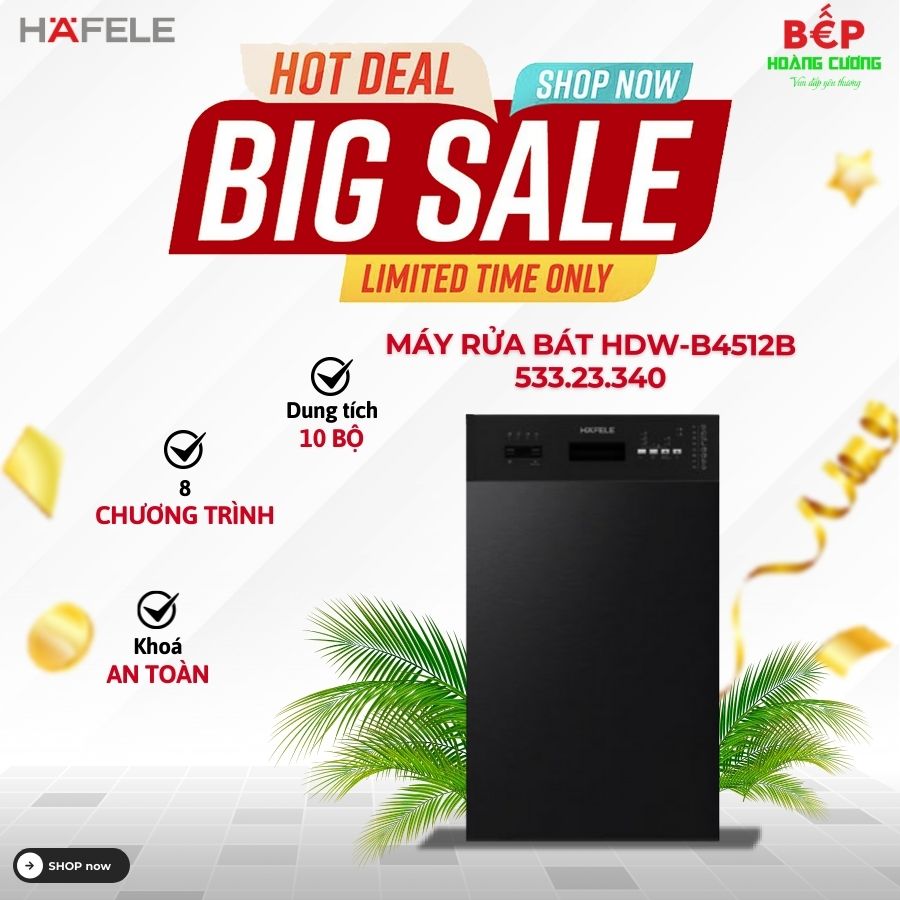 Máy rửa chén Hafele HDW-B4512B 533.23.340