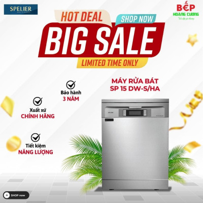 Máy rửa bát Spelier SP 15 DW-S/HA