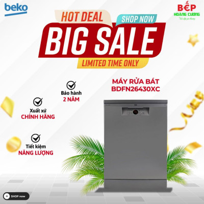 Máy rửa bát Beko BDFN26430XC