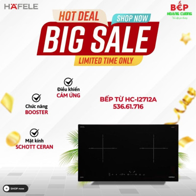 Bếp điện từ đôi Hafele HC-I2712A 536.61.716
