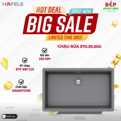 Chậu Rửa Hafele HS20-GEN1S80 - màu Xám 570.30.500