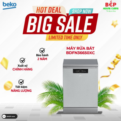 Máy rửa bát độc lập BEKO BDFN36650XC