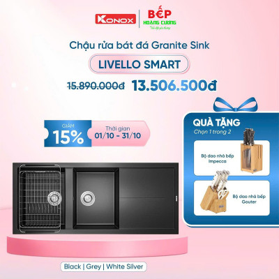 Chậu rửa bát Konox Granite Sink Livello Smart 1160 - Grey