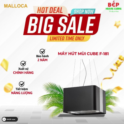 Máy hút khói, khử mùi Malloca CUBE F-181