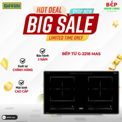 Bếp từ đôi Giovani G-2218MAS lắp âm