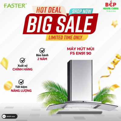 Máy hút mùi toa kính gắn tường FS EN91-90