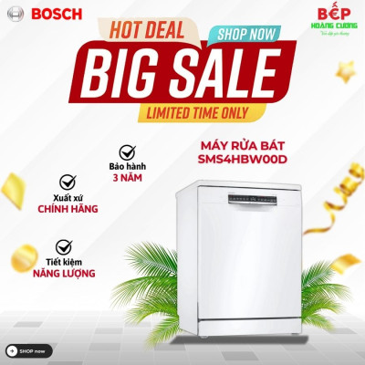 Máy rửa bát độc lập Bosch SMS4HBW00D Serie 4