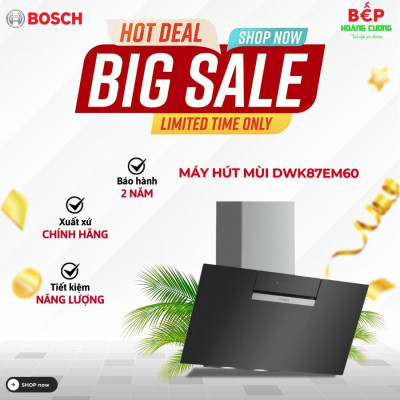 Máy hút mùi áp tường Bosch DWK87EM60