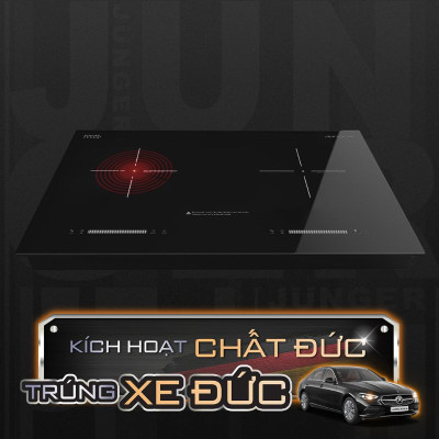 Bếp từ kết hợp hồng ngoại Junger SIS-68 lắp âm