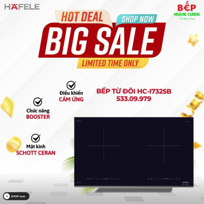 Bếp từ đôi Hafele HC-I7325B 533.09.979 lắp âm