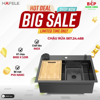 Chậu rửa bát Hafele WF R10 HS25-SSN1S-8052 567.24.488 Titan