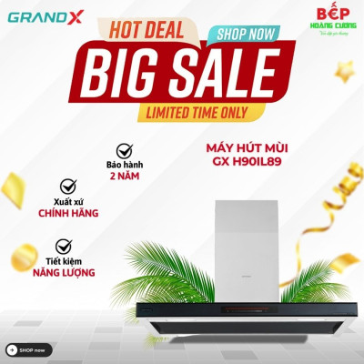 Máy hút mùi đảo GrandX GX H90IL89