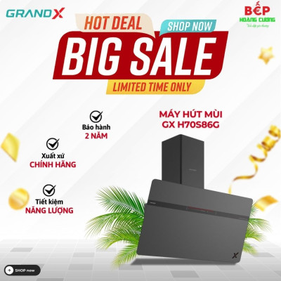 Máy hút mùi áp tường GrandX GX H70S86G