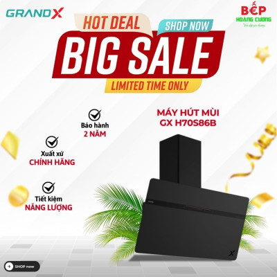 Máy hút mùi áp tường GrandX GX H70S86B