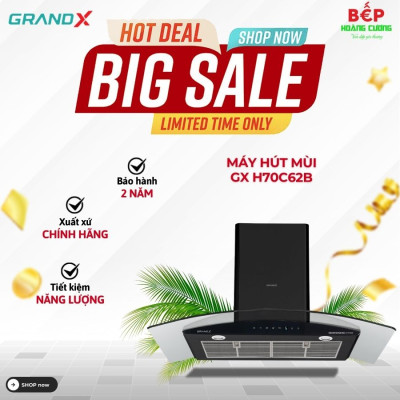 Máy hút mùi kính cong GrandX GX H70C62B