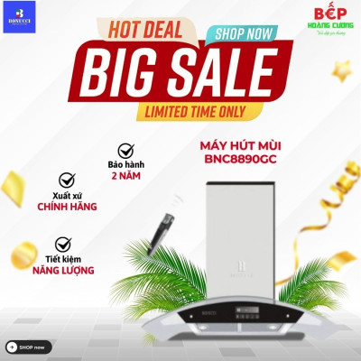 Máy hút khói khử mùi BONUCCI BNC8890GC