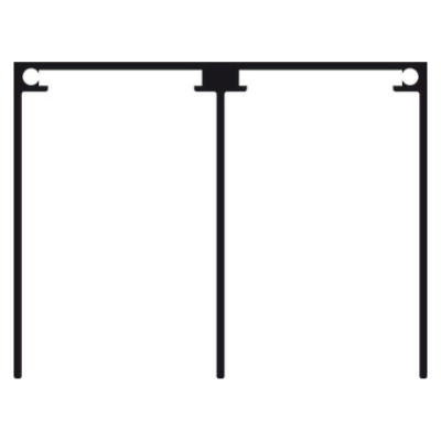 Aluflex 80 ray đôi trên màu bạc 3m Hafele 403.75.385