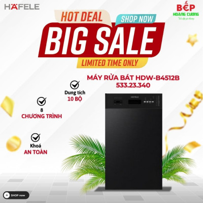 Máy rửa chén Hafele HDW-B4512B 533.23.340
