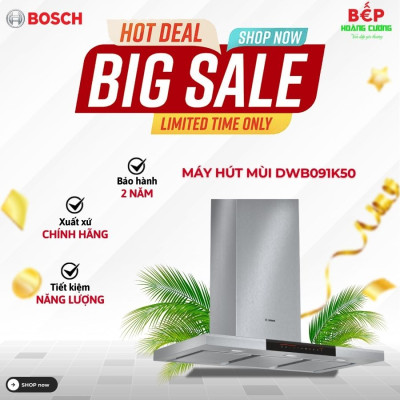 Máy hút mùi treo tường Bosch DWB091K50