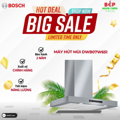 Máy hút mùi treo tường Bosch DWB07W651