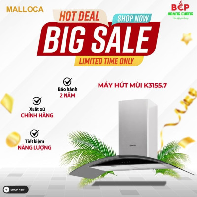 Máy hút khói khử mùi Malloca Gama K3155.7