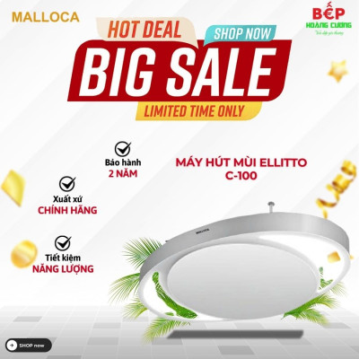 Máy hút khử mùi âm trần ELLITTO C-100