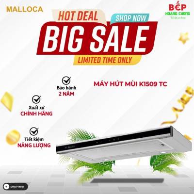MÁY HÚT KHÓI KHỬ MÙI ÂM TỦ MALLOCA K1509 TC