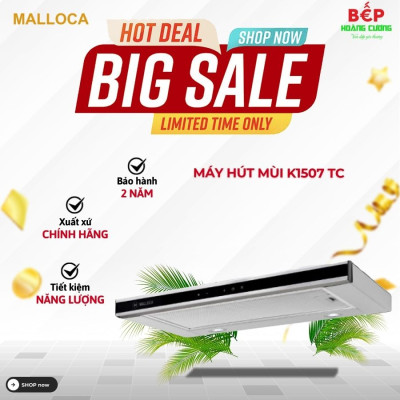 MÁY HÚT KHÓI KHỬ MÙI ÂM TỦ MALLOCA K1507 TC