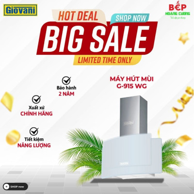 MÁY HÚT MÙI GIOVANI G-915 WG