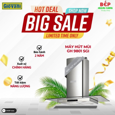 Máy hút mùi Giovani GH 9801 SGI