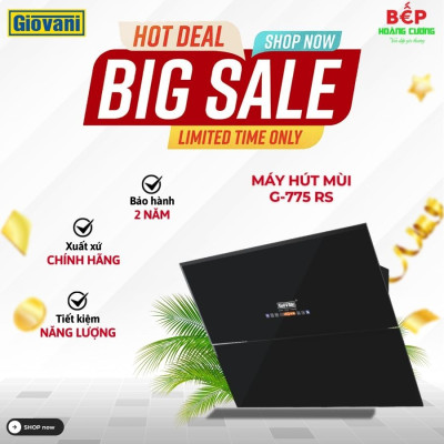MÁY HÚT KHÓI KHỬ MÙI GIOVANI G-775 RS