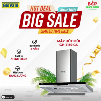 Máy hút mùi Giovani GH-5139 GS