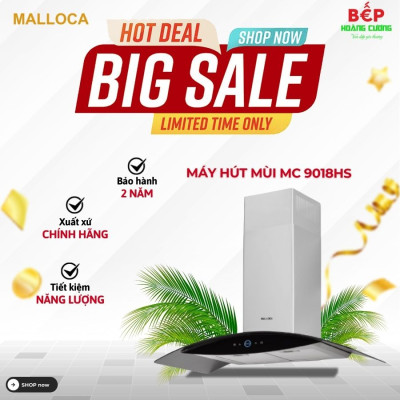 Máy hút khói khử mùi Malloca MC 9018HS