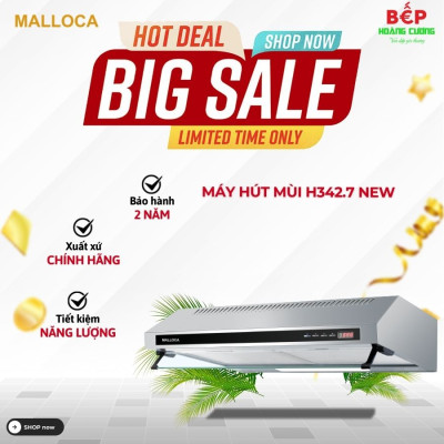 Máy hút khử mùi Malloca Classic H342.7 NEW