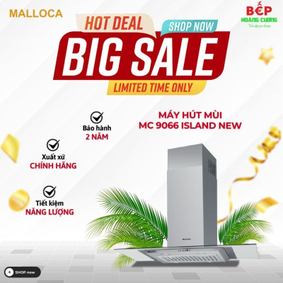 Máy hút khử mùi đảo Malloca MC9066ISLAND NEW