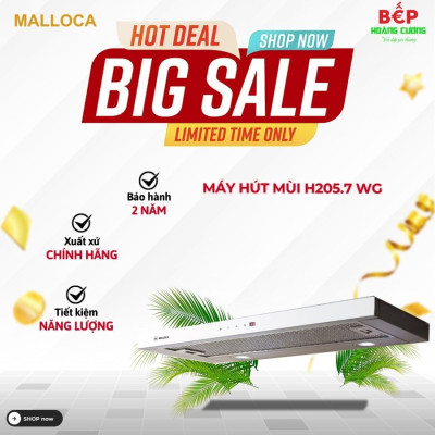 Máy hút mùi âm tủ Malloca H205.7-WG