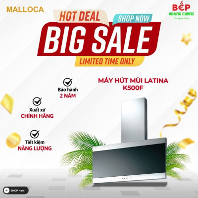 Máy hút khử mùi áp tường Malloca LATINA-K500F