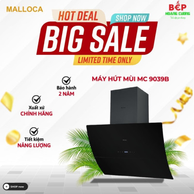 Máy hút khử mùi áp tường Malloca MC 9039B