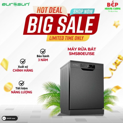 Máy rửa bát lắp đặt độc lập Eurosun SMS80EU15E