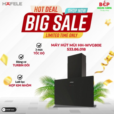 Máy hút khói khử mùi gắn tường Hafele HH-WVG80E 533.86.018
