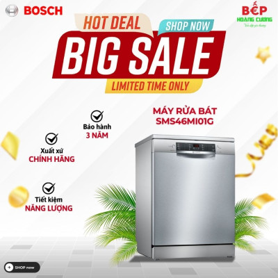 Máy rửa bát độc lập Bosch SMS46MI01G, serie 4 - Germany