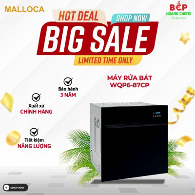 Máy rửa chén âm tủ Malloca WQP6-87CP