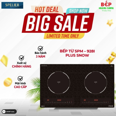 Bếp từ đôi Spelier  SPM – 928I PLUS SNOW
