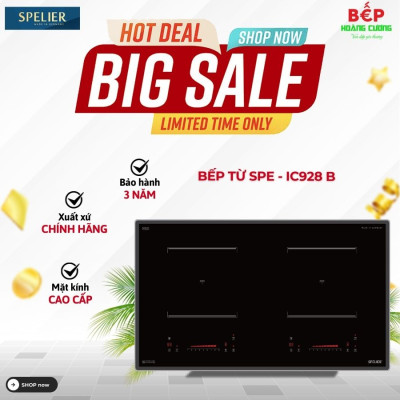 BẾP TỪ ĐÔI SPELIER SPE - IC928 B