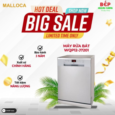 Máy rửa chén đứng độc lập Malloca WQP12-J7201
