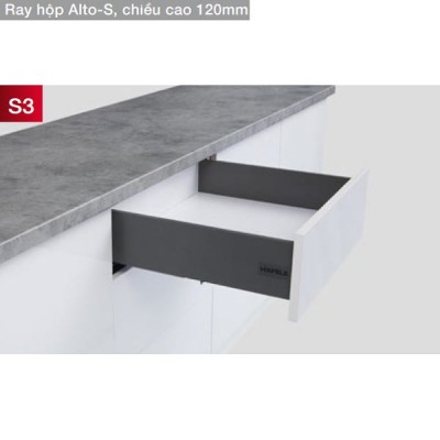Ray hộp Alto-S, chiều cao 120mm Hafele 552.36.345