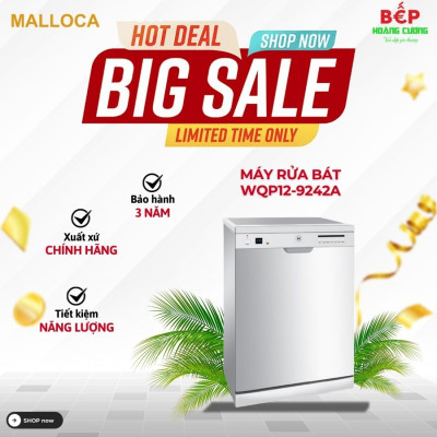 Máy rửa chén đứng độc lập Malloca WQP12-9242A